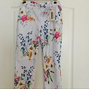 Flower design trousers